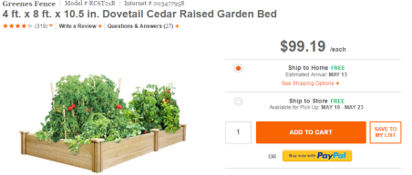 Home Depot Garden Bed